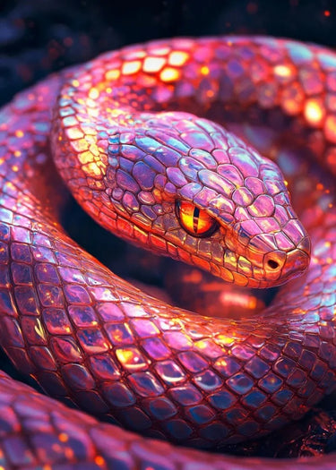 Tableau Serpent Triptyque